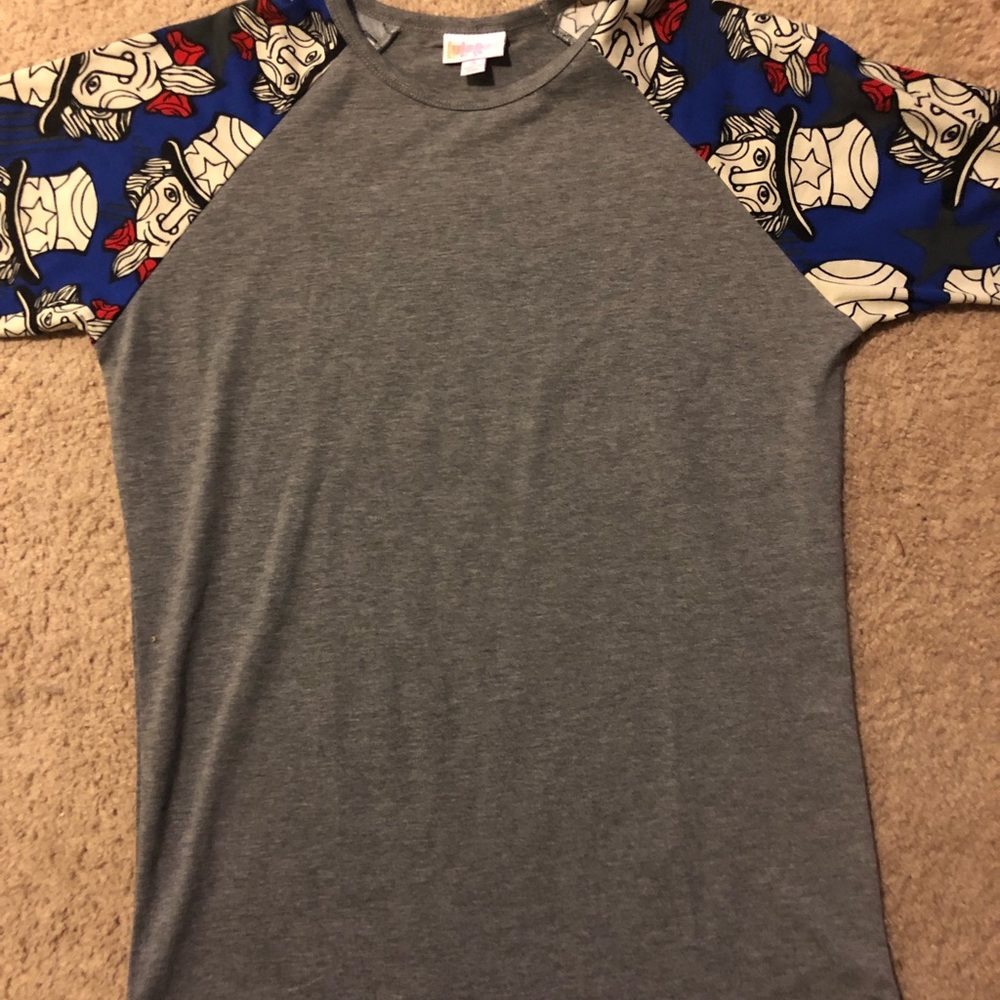 LuLaRoe Randy Blue and Gray NWT